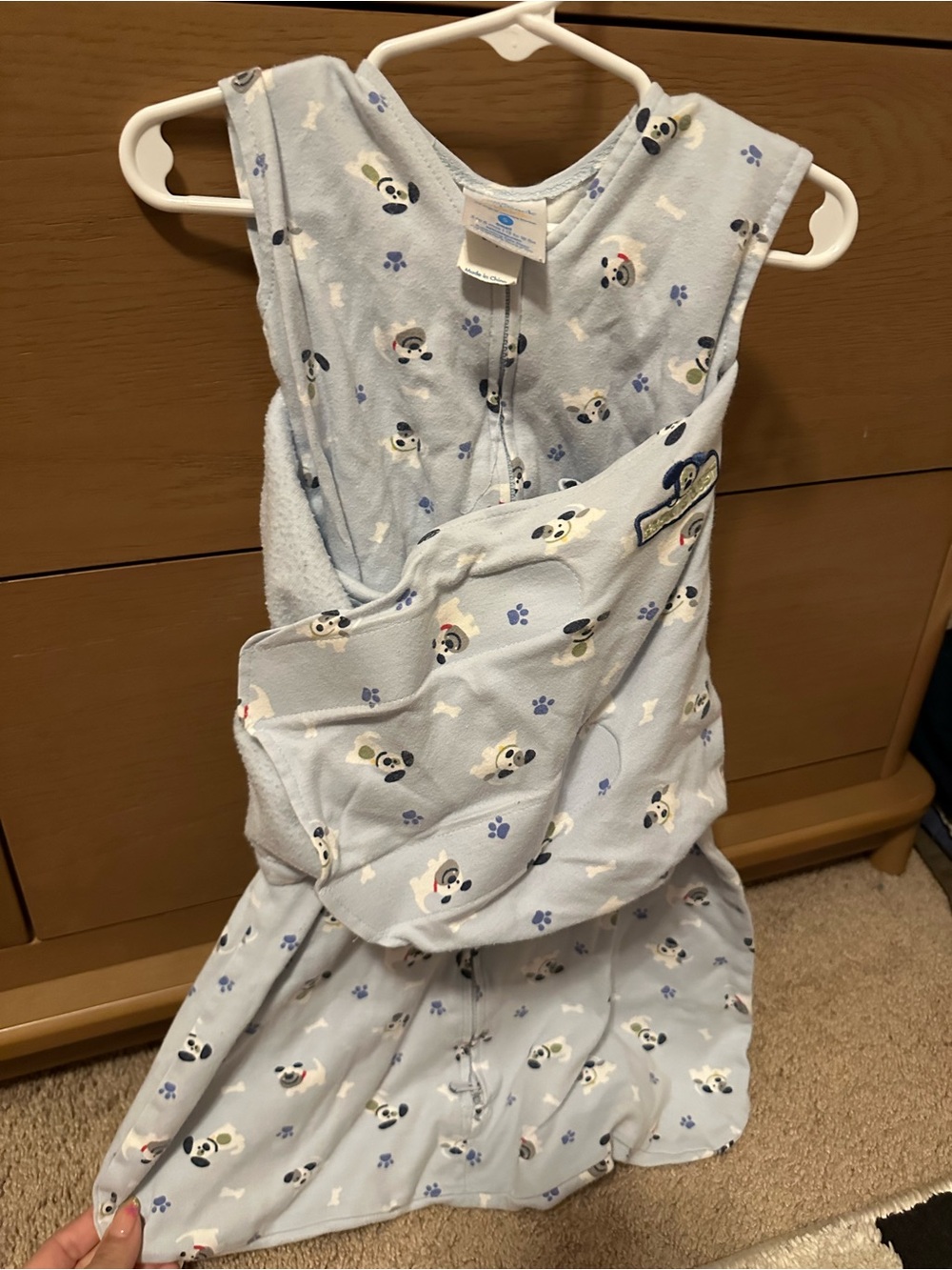 Halo Light Blue Puppy Print Sleeveless Sleep Sack